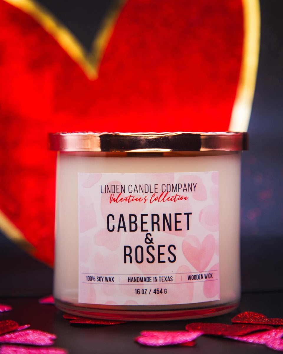 & Roses Valentine's Day All Natural Soy Candle Linden Candle