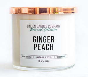 Ginger Peach Organic Soy Candle