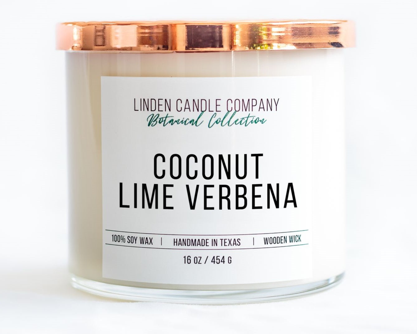 Coconut Lime Verbena Soy Candle – Tropical Scented Candle with