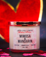 Load image into Gallery viewer, Mimosa &amp; Mandarin Valentine&#39;s Day All Natural Soy Candle