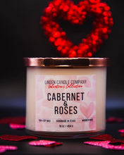 Load image into Gallery viewer, Cabernet &amp; Roses Valentine&#39;s Day All Natural Soy Candle
