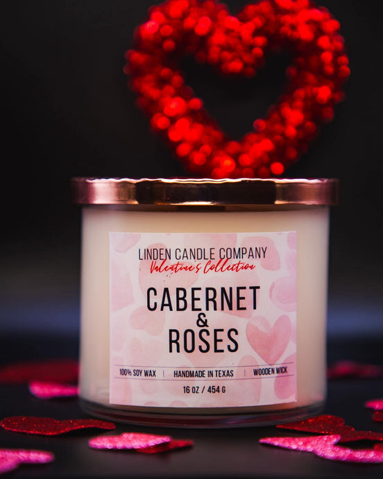 Cabernet & Roses Valentine's Day All Natural Soy Candle
