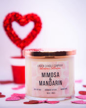 Load image into Gallery viewer, Mimosa &amp; Mandarin Valentine&#39;s Day All Natural Soy Candle