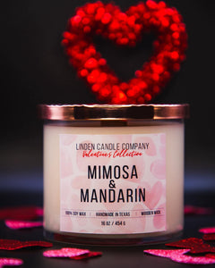 Mimosa & Mandarin Valentine's Day All Natural Soy Candle