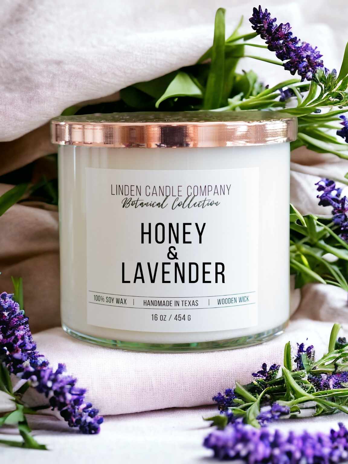 Honey & Lavender 16oz Soy Candle – Linden Candle Company