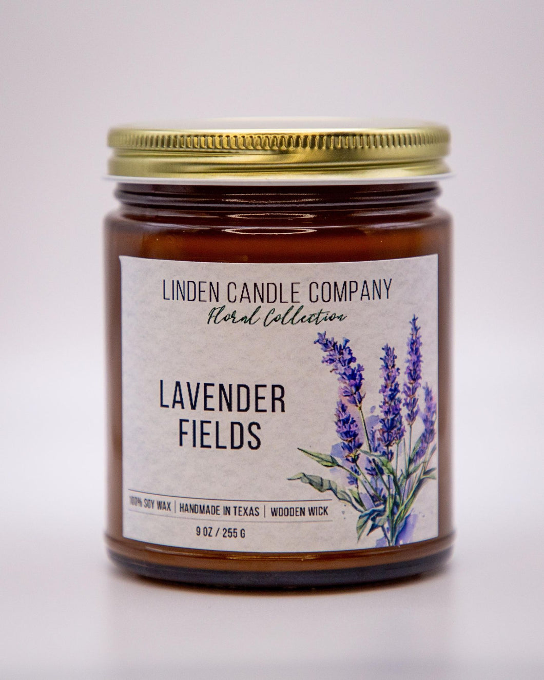 Lavender Fields Relaxing Scent Floral Soy Candle 9oz