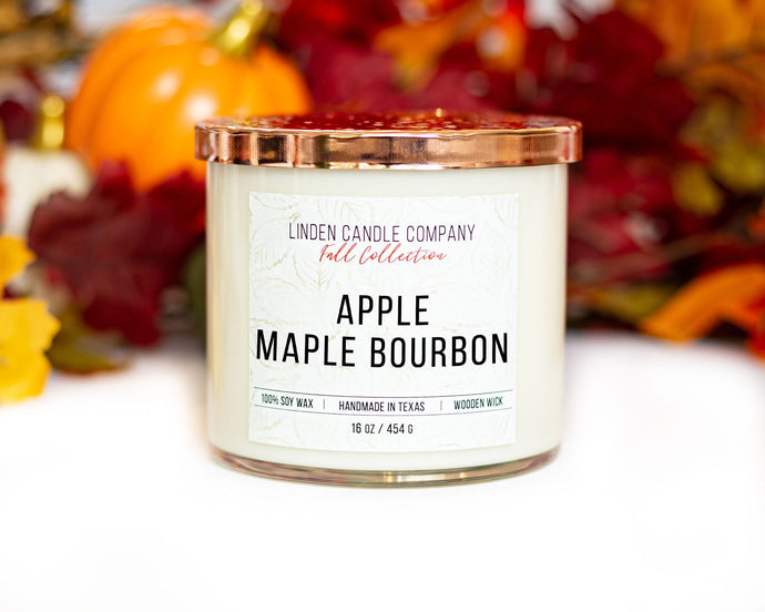 Apple Maple Bourbon 16oz Organic Soy Candle