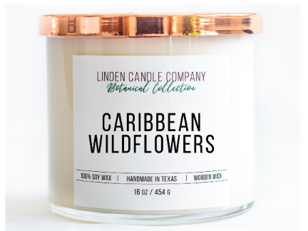 Caribbean Wildflowers 100% Soy Candle