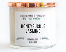 Load image into Gallery viewer, Honeysuckle Jasmine | Botanical Floral Soy Candle with Wooden Wick