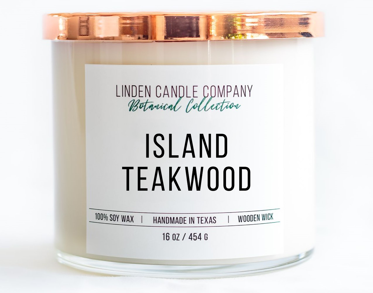 Island Teakwood | Coastal Soy Candle, Non-Toxic Wooden Wick Candle