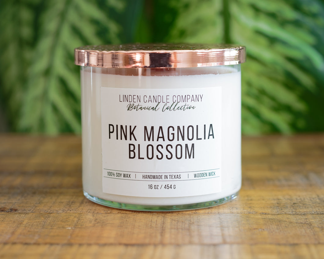 Pink Magnolia Blossom 16oz Candle