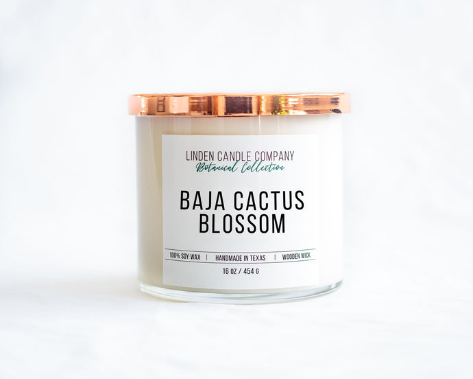 16oz Baja Cactus Blossom Summer Soy Candle