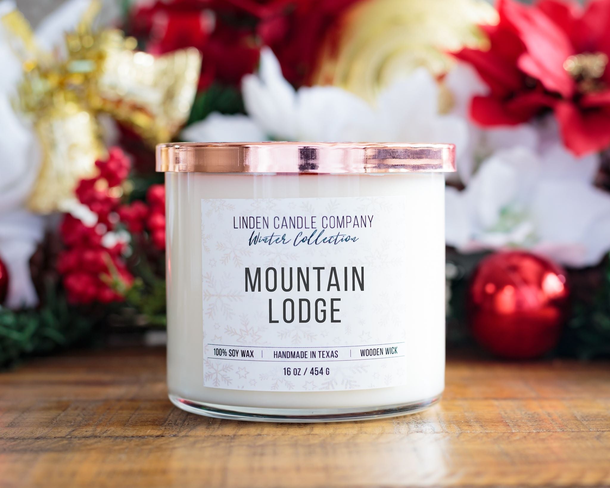 Holiday Soy Candle 16oz Mountain Lodge Winter Candle