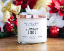 Load image into Gallery viewer, Holiday Soy Candle 16oz Mountain Lodge Winter Candle