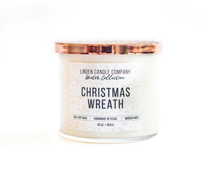 Christmas Wreath 16oz Scented Soy Candle